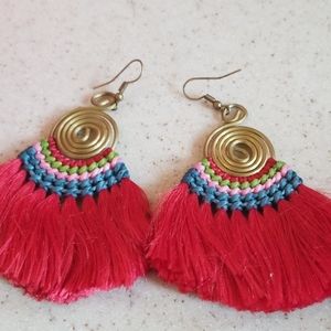 Tibetan festive party earrings